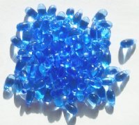 100 5x10mm Transparent Sapphire Drop Beads